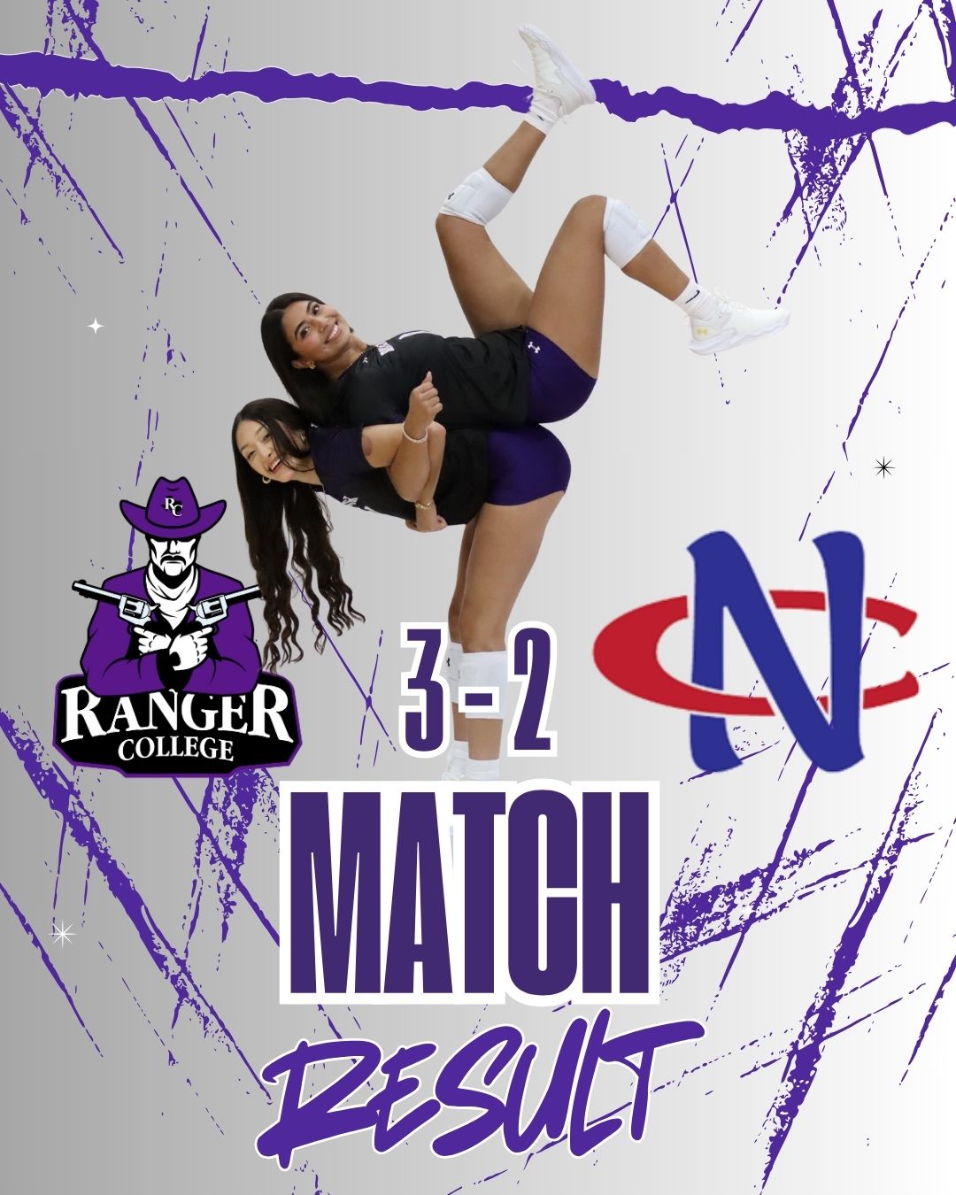 Ranger College Volleyball Outlasts North Central Texas in Five-Set Battle