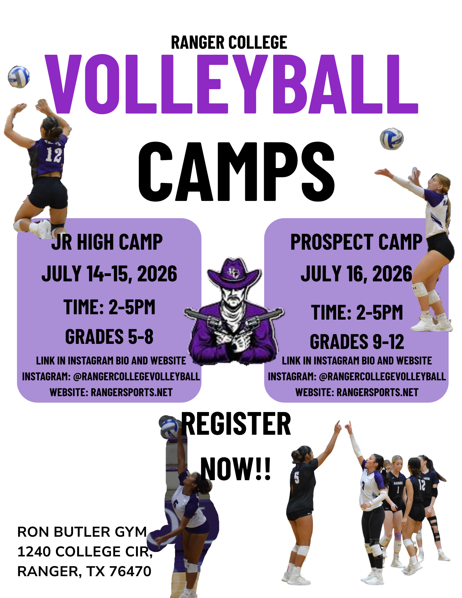 Ranger College Volleyball to Host Summer Camps for Junior High and High School Athletes